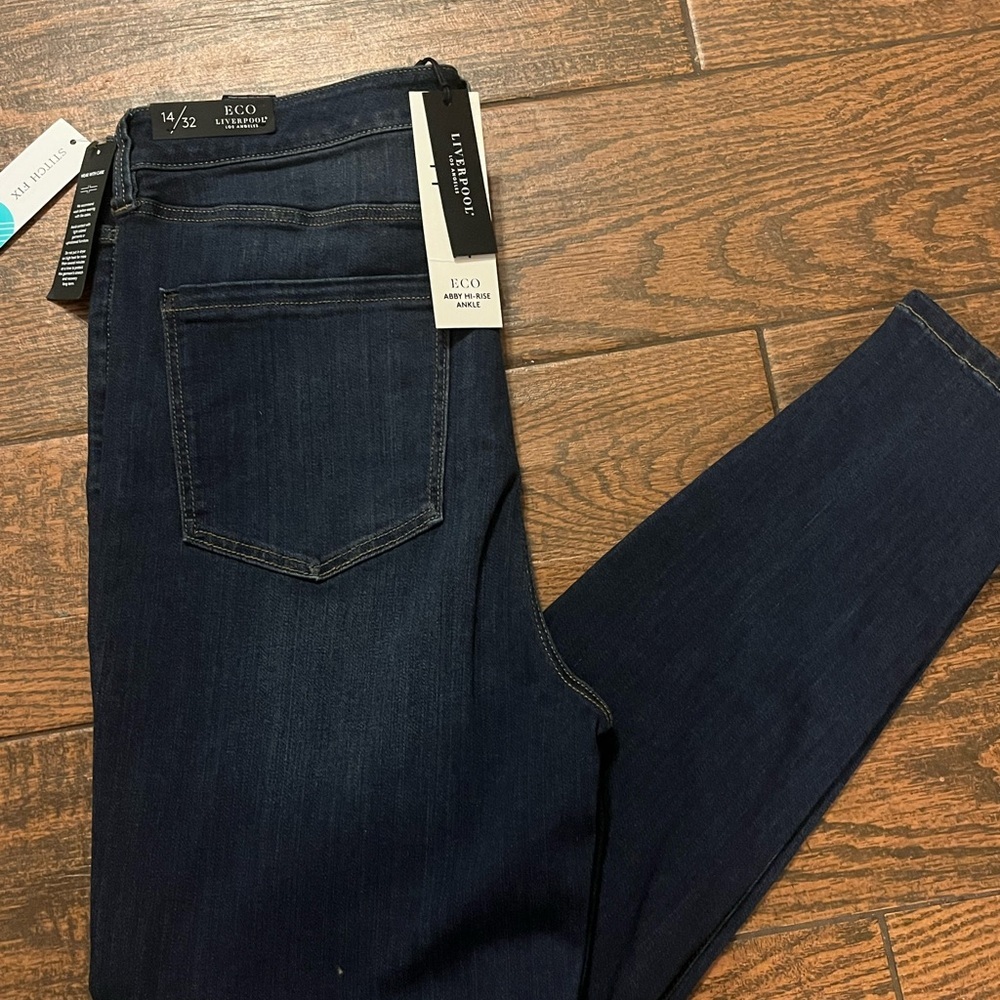 Liverpool Blue Skinny Jeans High-Rise Stretch - Picture 2 of 3